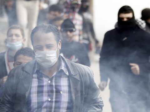 Een beeld van gisteren op het Tahrirplein.