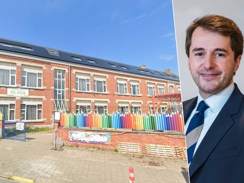 Gemeentelijke basisschool De Kei in Kapelle-op-den-Bos wordt vanaf september de uitvalsbasis voor de interlokale vereniging Academie LoKA. Op foto: burgemeester Mathias Diricx (CD&V)