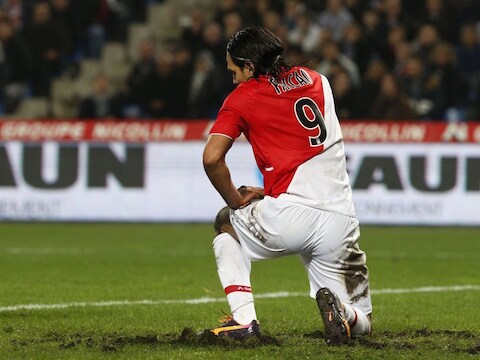 Ook superster Falcao kon het verschil voor Monaco niet maken.