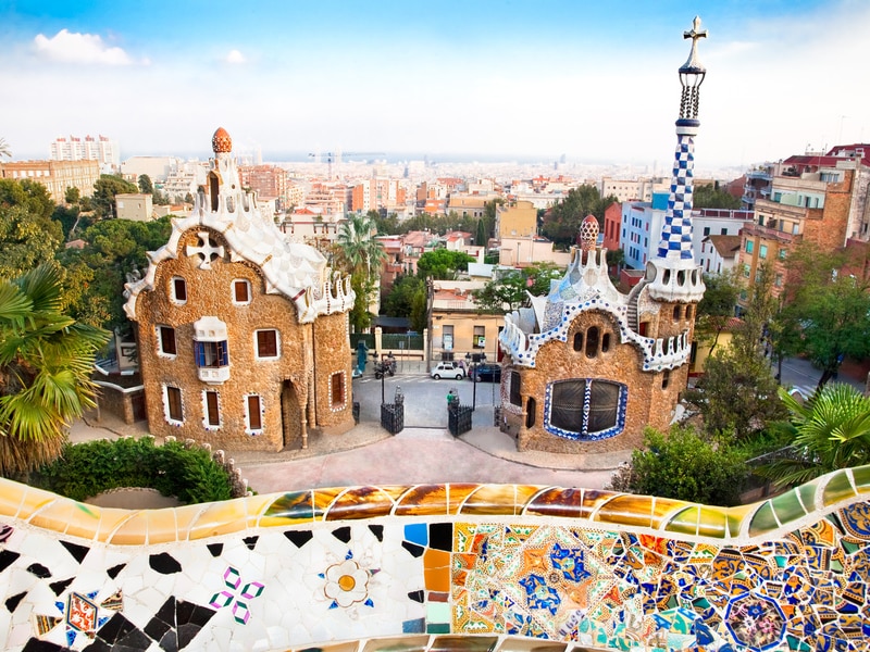 Het beroemde Parc Guëll in Barcelona