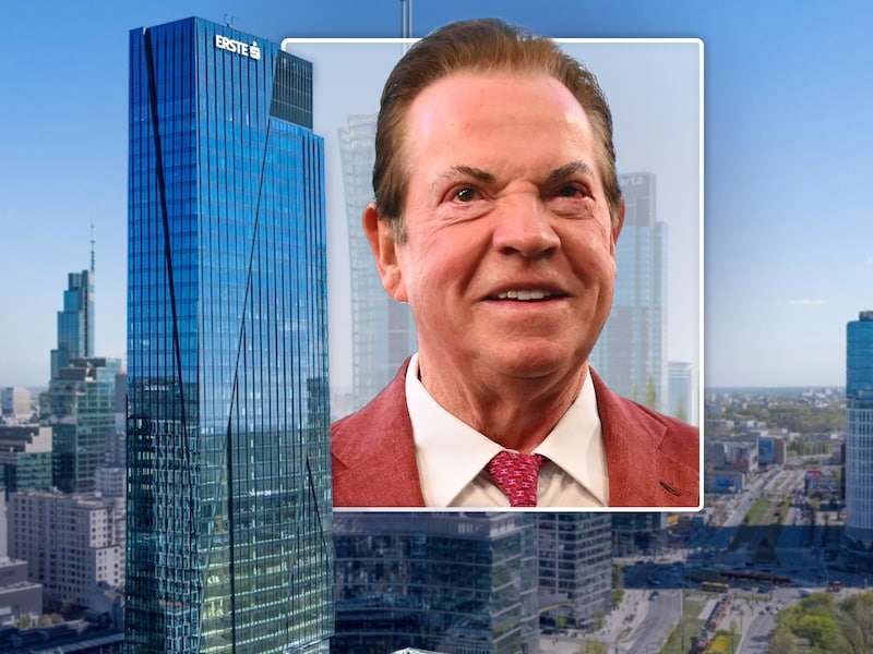 Paul Gheysens bij zijn grote trots: de door Ghelamco gebouwde skyline van de Poolse hoofdstad Warschau.  