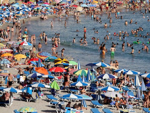De kust van Benidorm.