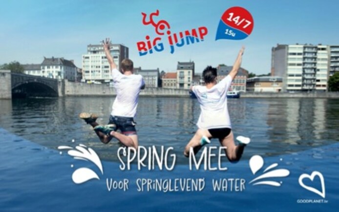 Ook in Merelbeke Big Jump in de Schelde voor springlevend water ...