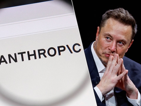 Logo van Anthropic / SpaceX-topman Elon Musk