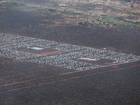 Vluchtelingenkampen in Kenia aan de grens met Somalië.