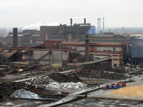 Site van ArcelorMittal in de Gentse haven.
