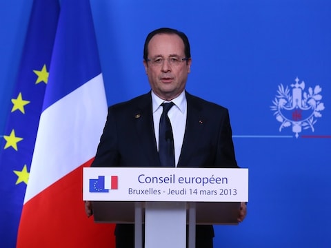 De Franse president Francois Hollande.