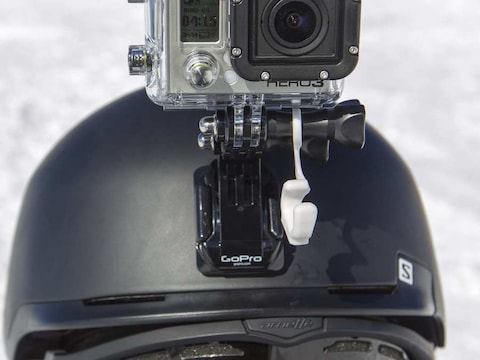 Een helmcamera zoals Schumacher er één droeg.