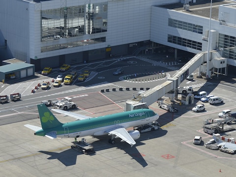 Een toestel van Aer Lingus op de luchthaven van Zaventem.