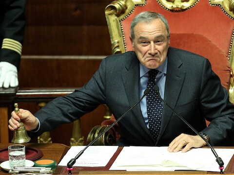 Piero Grasso, de nieuwe Senaatsvoorzitter.