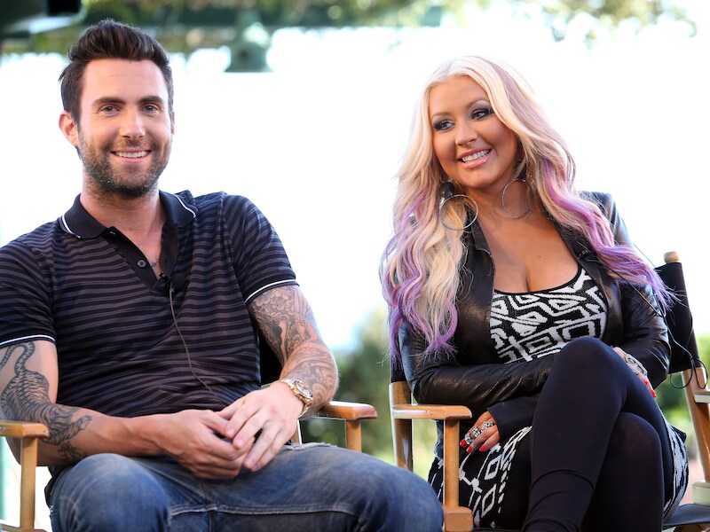 Adam Levine en Christina Aguilera