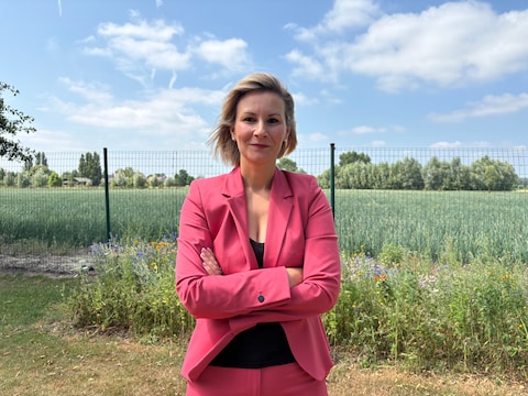 Tine Vandecasteele, de partner van burgemeester Rutger De Reu. 