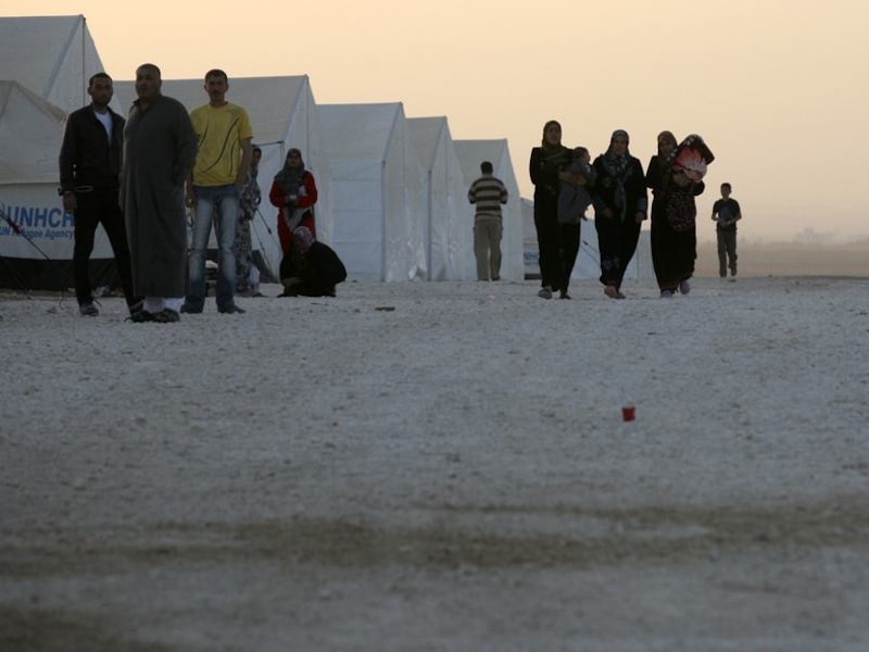 Het vluchtelingenkamp in Jordanië.