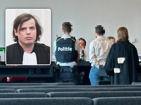 Het koppel verscheen voor de rechter in Gent voor drugsverkoop. Inzetfoto: Raan Colman, advocaat van de toekomstige vader.