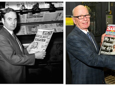 De Australische mediamagnaat Rupert Murdoch lanceerde in 1969 in Londen The Sun. Nu, 43 jaar later, ligt The Sun on Sunday in de rekken.