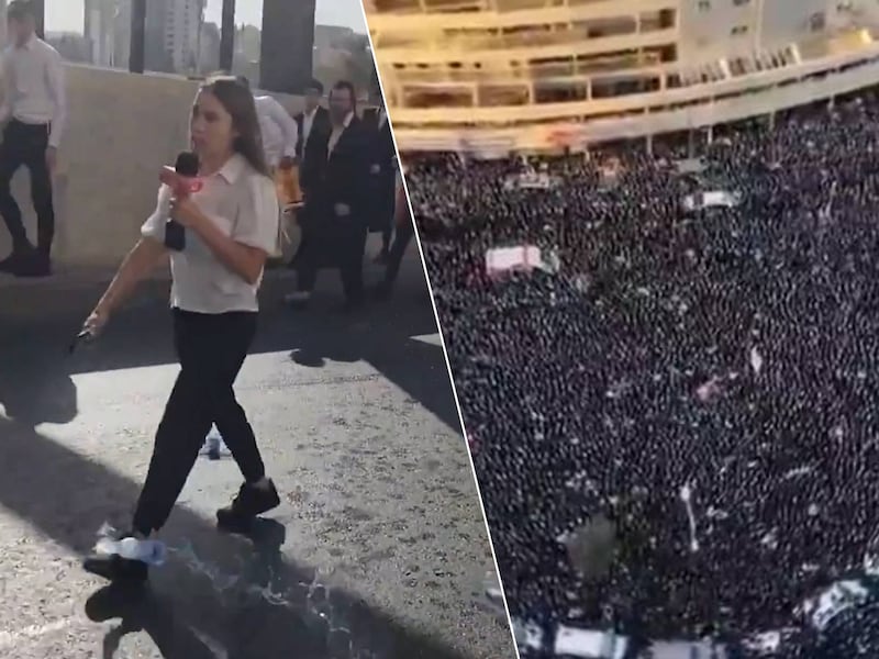 KIJK. Orthodoxe joden vallen journalist aan die verslag uitbrengt van protest in Jeruzalem