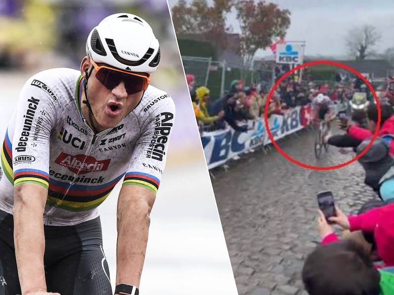 Beelden die u niet op tv zag: amateurfilmpjes tonen bewogen laatste passage van Mathieu van der Poel over Kwaremont