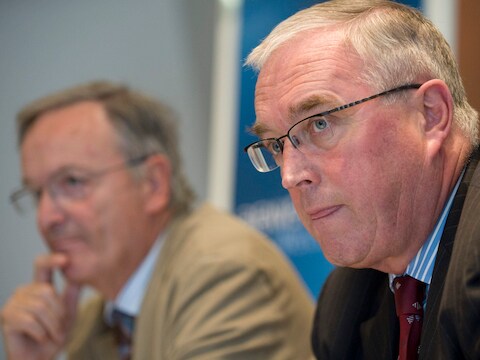 Bordry (links) naast McQuaid, voorzitter van de UCI.