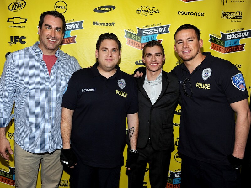 V.l.n.r.: Rob Riggle, Jonah Hill, Dave Franco en Channing Tatum.