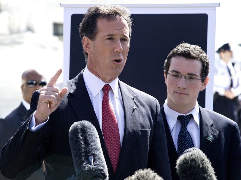 De Republikeinse presidentskandidaat Rick Santorum.