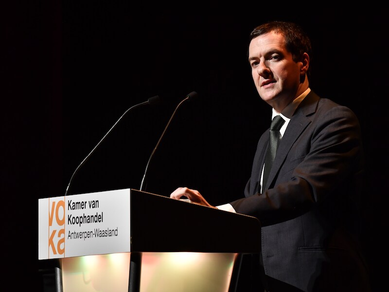George Osborne op de nieuwjaarsreceptie van Voka, in Antwerpen.