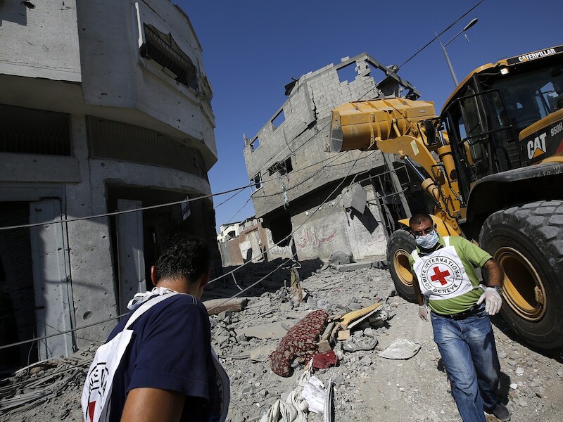 Rode Kruismedewerkers in Gaza.