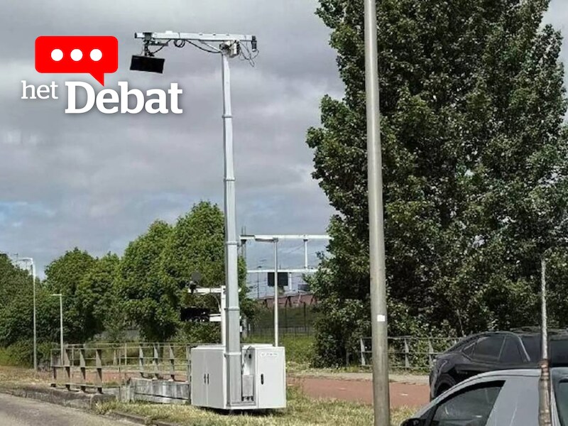 Een van de mobiele focusflitsers met slimme camera zoals die in Nederland wordt ingezet 