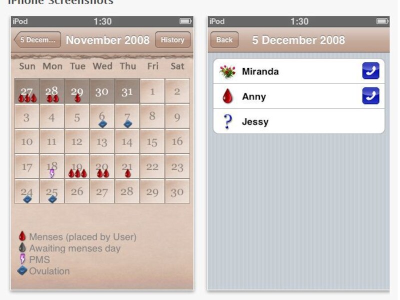 De bedenkelijke app iAmAMan is bedoeld om de menstruatiecycli van àl je liefjes te volgen, om zo je afspraakjes beter te plannen.