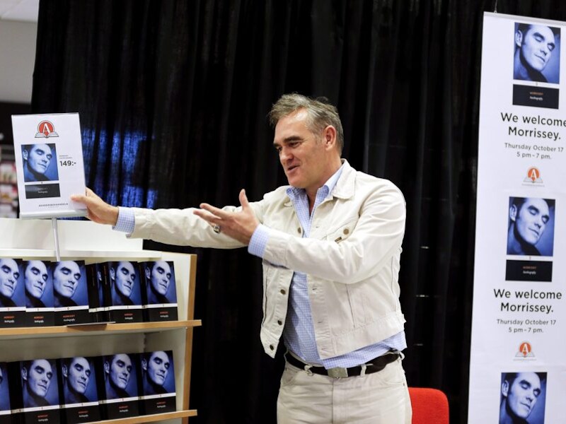 Morrissey was gisteren aanwezig op een signeersessie in Zweden.