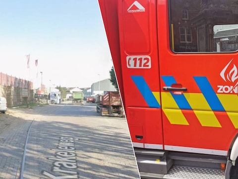 Het vuur brak uit ter hoogte van containerbedrijf Remondis in de Krakeleweg in Brugge.