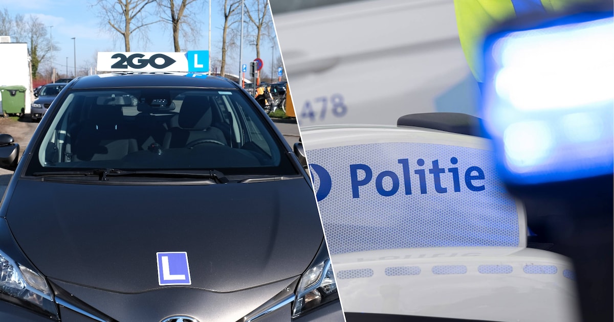 Botsing tussen leswagen en auto op Bisschoppenhoflaan in Deurne
