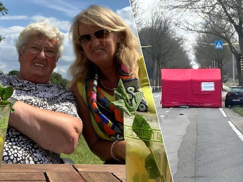 Joanna en haar dochter Annemie samen op stap (l.). Annemie begrijpt niet hoe het ongeval in Turnhout (r.), waarbij haar mama het leven liet, is kunnen gebeuren. 