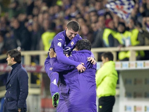 Ante Rebic viert zijn treffer