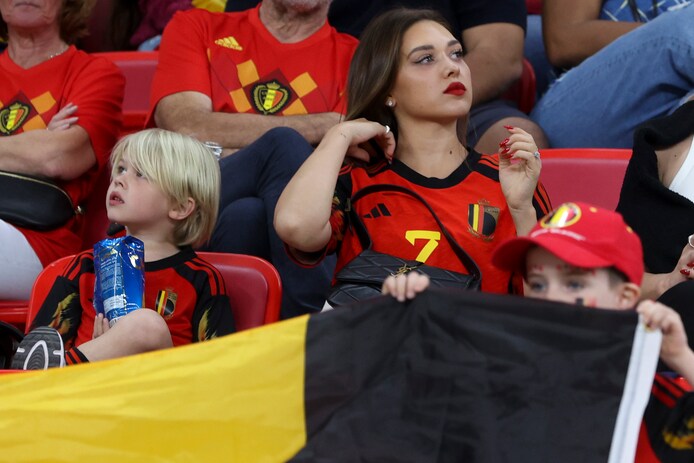 KIJK. Kindjes van Courtois steunden hun papa tijdens 100ste interland
