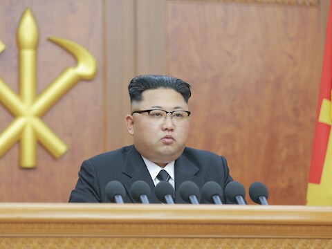 De Noord-Koreaanse leider Kim Jong Un.