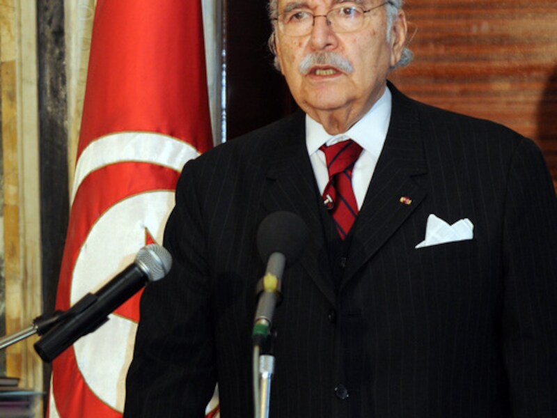 Tijdelijk president van Tunesië Foued Mebezza