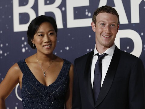 Mark Zuckerberg en zijn echtgenote Priscilla Chan.