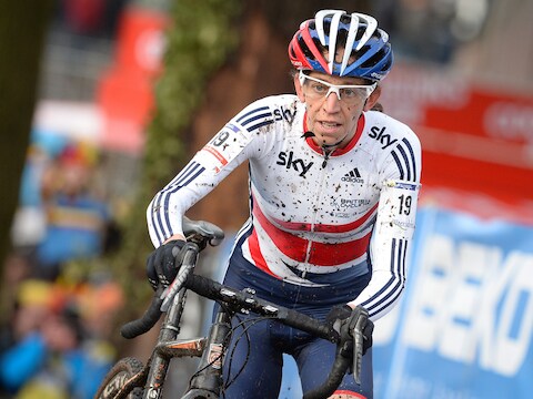 Wyman in actie op het WK in Hoogerheide.