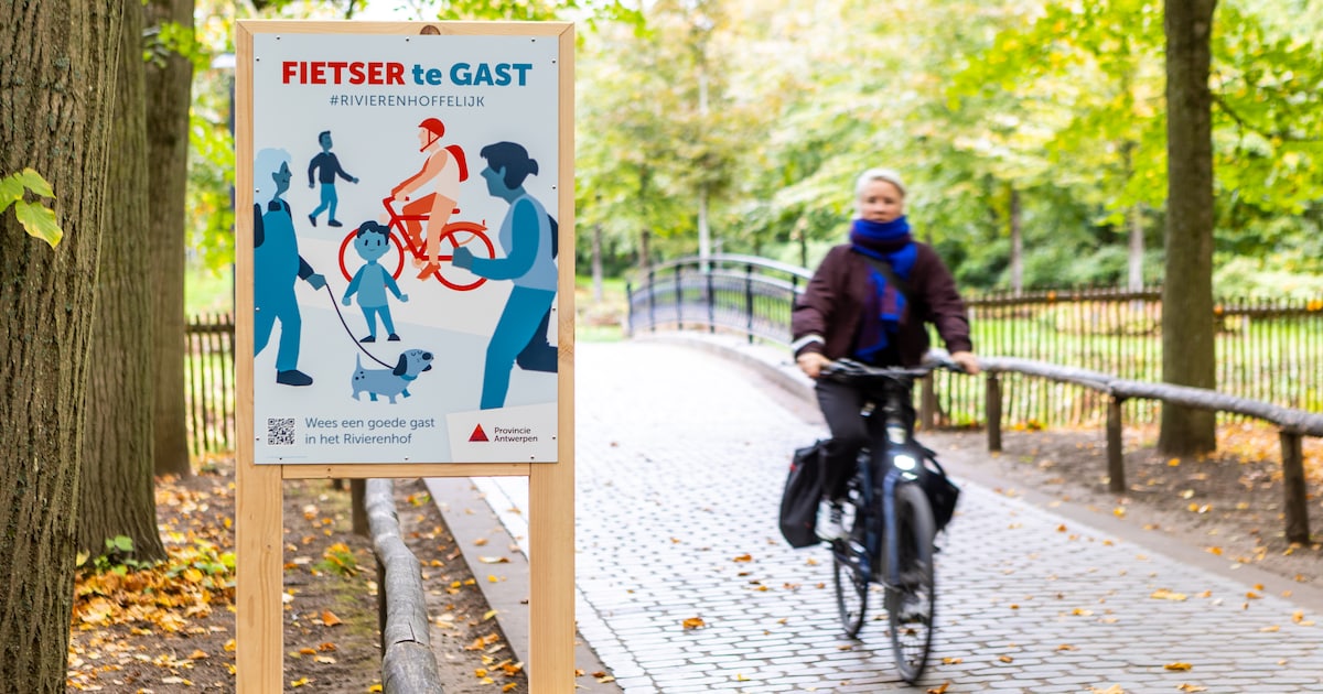Fietsers vanaf nu ‘te gast’ in Rivierenhof: “Zo blijft het domein een veilige en aangename omgeving”