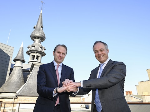 John-Eric Bertrand en Piet Dejonghe, de CEO’s van Ackermans & van Haaren 