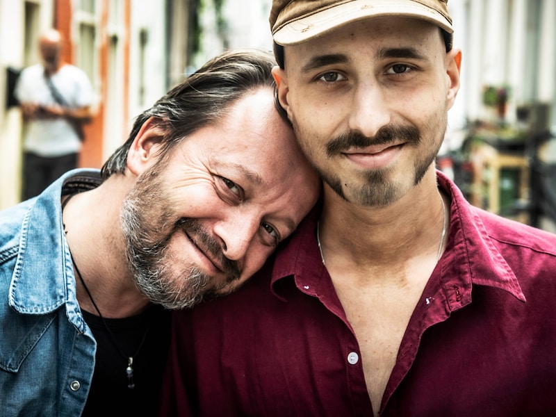Mathias Sercu en zoon Tore.