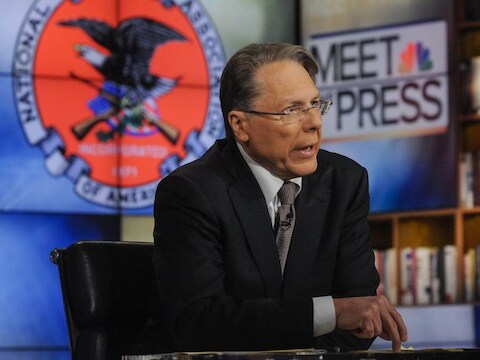 Wayne LaPierre bijt van zich af.