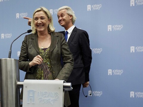 Wilders en de Franse Marine Le Pen.