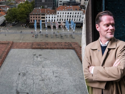 Het kunstwerk van Luc Tuymans aan het MAS. / stadsgids Tanguy Ottomer