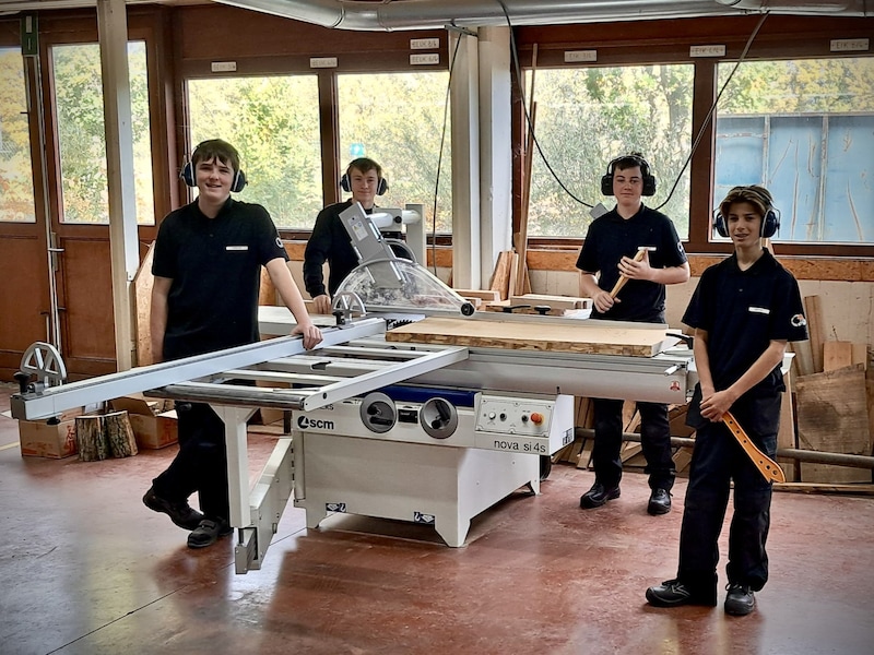 De nieuwe zaagmachine in Prizma Campus VTI
