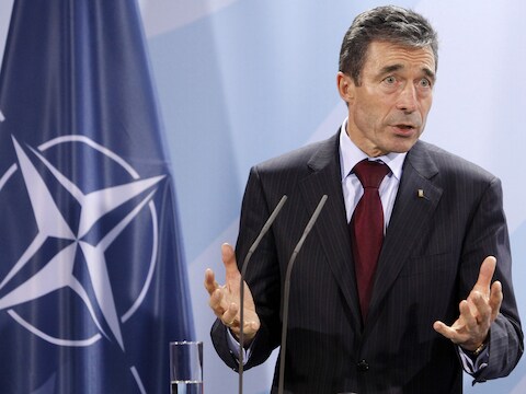 De secretaris-generaal van de NAVO Anders Fogh Rasmussen.