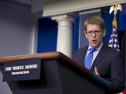 Witte Huis-woordvoerder Jay Carney eerder deze week.