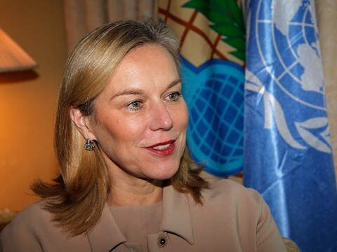 Sigrid Kaag, hoofd van de VN-missie die belast is met het project.