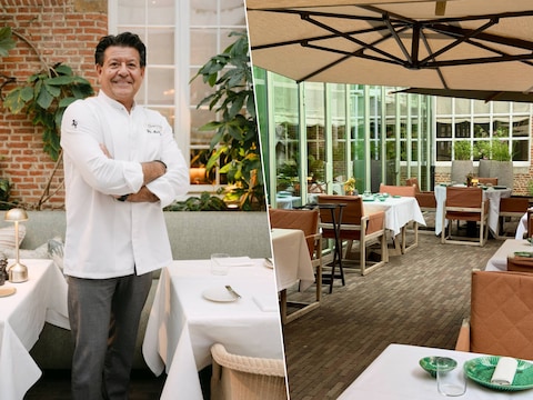 Topchef Yves Mattagne maakte onlangs zijn transfer naar Antwerpen. / Het terras van Hidden Garden.