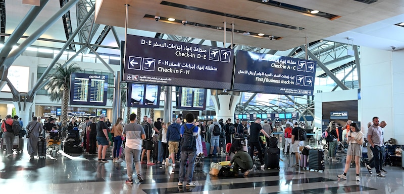 De luchthaven van Muscat in Oman, waar een Belgische repatriëringsvlucht met 185 landgenoten zal vertrekken.